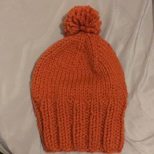 Orange Knitted Beanie Hat - Unworn